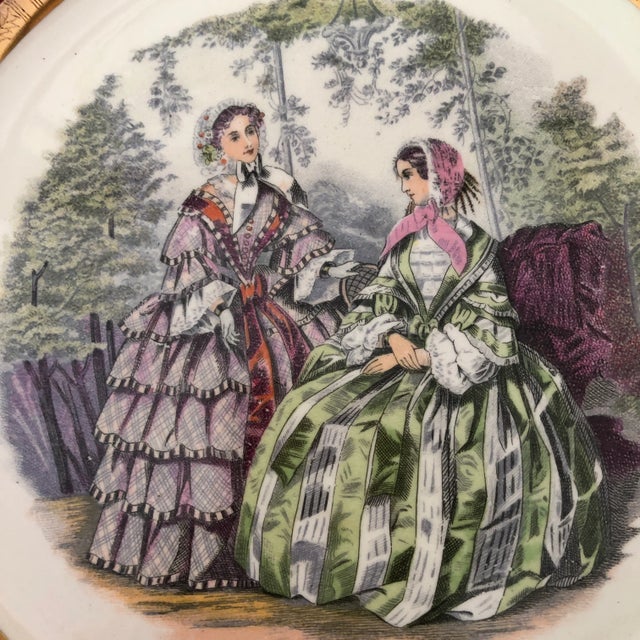 Victorian 1950s Vintage Victorian Style "Nasco 23 K Gold" China Plate For Sale - Image 3 of 7