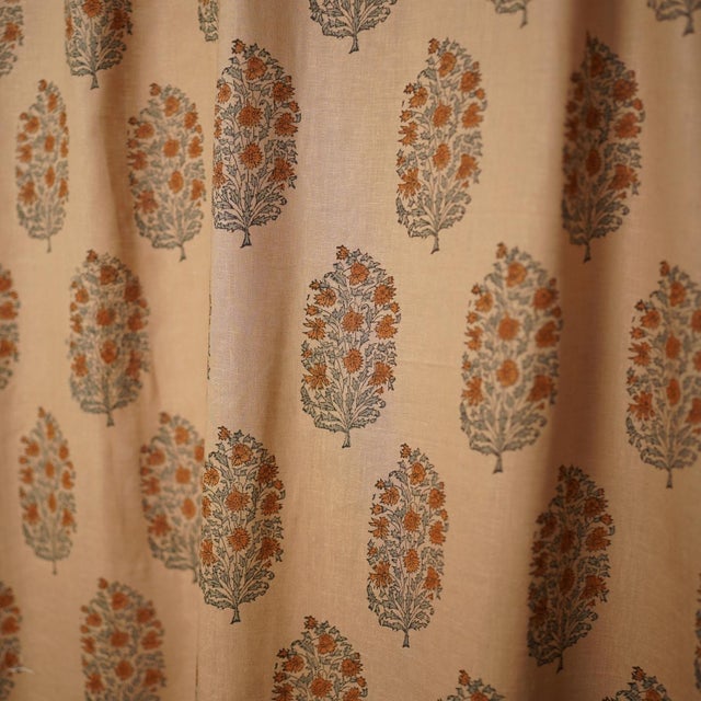 Not Yet Made - Made To Order Premium Colored Linen Window Curtain Light Filtering Decorative Single Panel Size 54"x24" Inch - Virat For Sale - Image 5 of 7