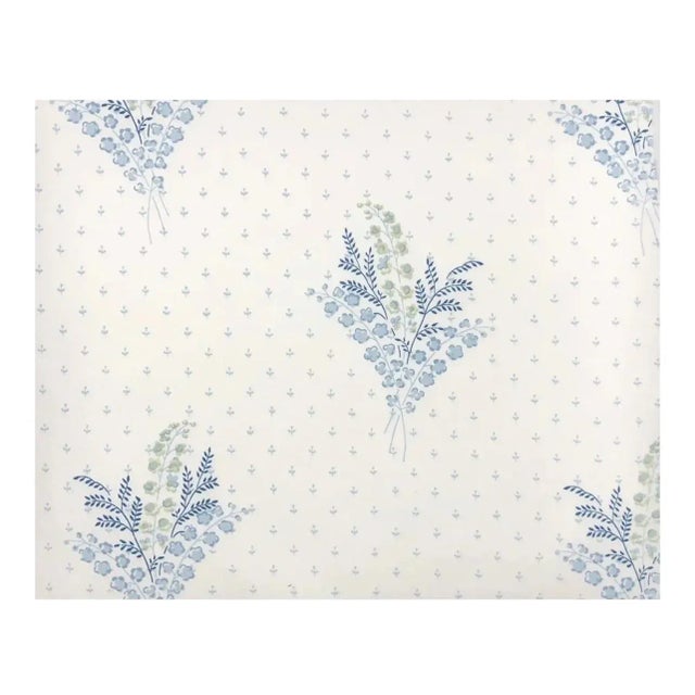 Jane Shelton Blue Astor Lily Cotton Fabric- 4 Yards