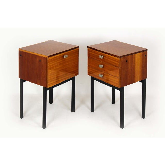 Mid-Century Modern Czechoslovakian Mahogany Nightstands by Up Závody, 1970s, Set of 2 For Sale - Image 16 of 18