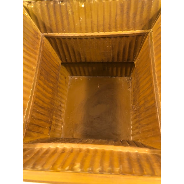 Vintage Art Deco Style Footed Metal Planter For Sale - Image 6 of 8