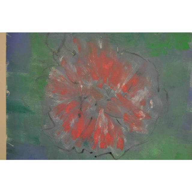 Arthur Krakower "A Flower" Original Monotype C.2004 For Sale In San Francisco - Image 6 of 8