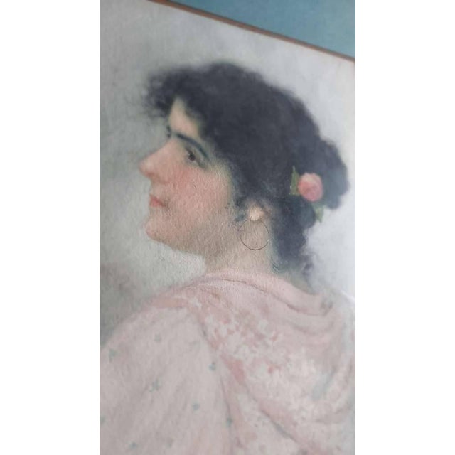 Early 20th Century Early 20th Century Portrait of a Young Beauty - Eugen Von Blaas For Sale - Image 5 of 9