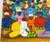 Vintage Haitian Folk Art Market Scene Oil Painting Signed F. Ambroise For Sale In Portland, ME - Image 6 of 8