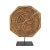 Vintage Wood Medallion on Stand For Sale In Los Angeles - Image 6 of 6