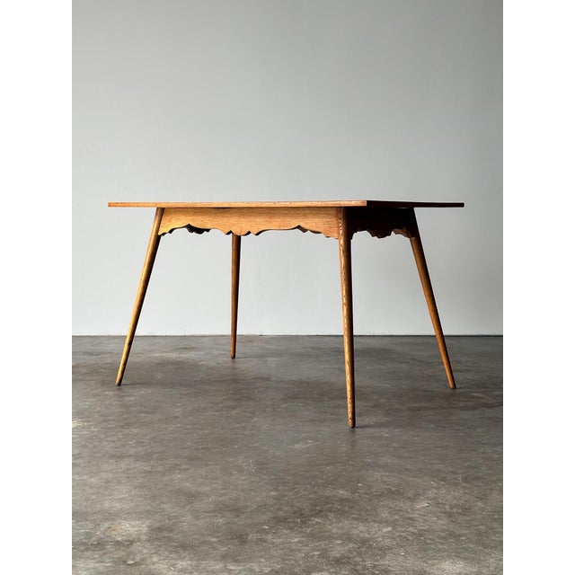 Brown Swiss Alpine Stabelle Oak Dining Set, Mid-Century — Set of 5 For Sale - Image 8 of 18