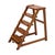 Art Deco Period French Oak Rolling Library Wooden Steps, Circa 1940 For Sale In Austin - Image 6 of 9