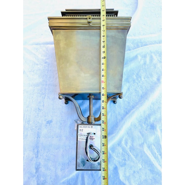 Metal The Foundry Showroom Brass Porch Lantern For Sale - Image 7 of 12