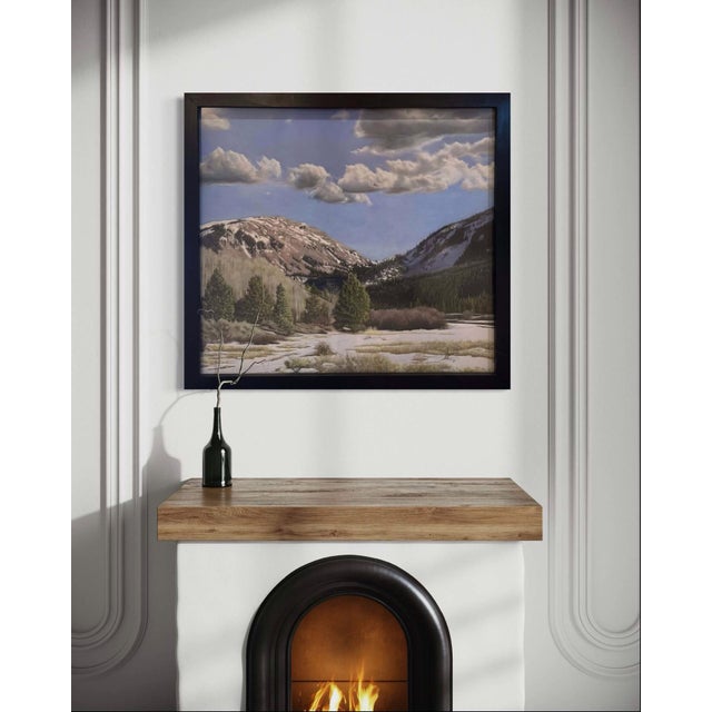 This artwork captures the serene beauty of Booth Lake Trail in Vail, Colorado, showcasing a landscape filled with majestic...