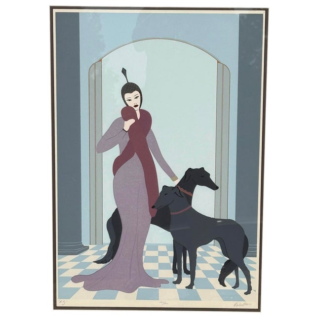 Erté “Symphony in Black” (132/300) — Official Hand‑Signed Serigraph, Framed. Official hand‑signed, low‑edition serigraph...