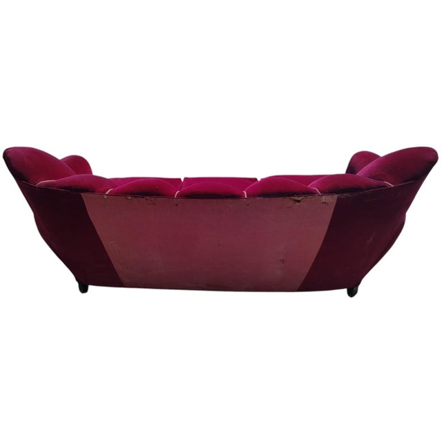 3-Seater Sofa and Armchairs in Velvet attributed to Guglielmo Ulrich, 1950s, Set of 3 For Sale - Image 4 of 15