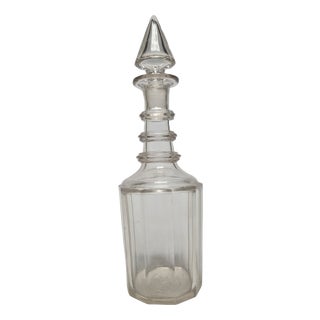 Biedermeier Crystal Carafe, Denmark, 1890s For Sale