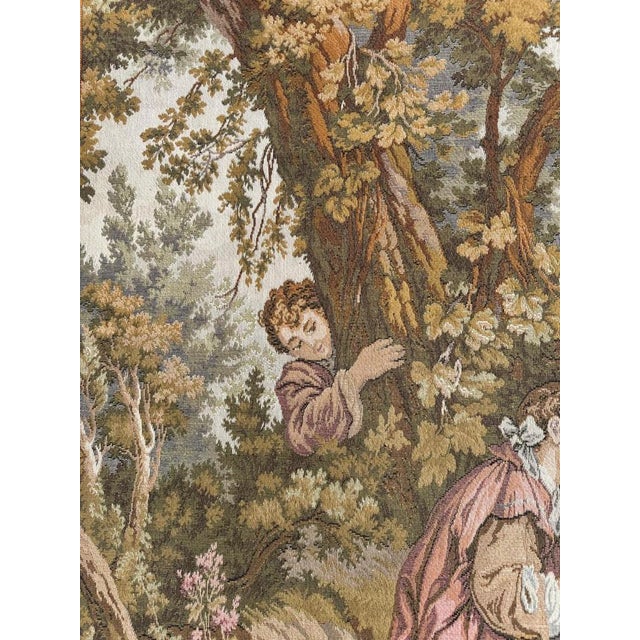 French Aubusson Style Jacquard Tapestry, 1950s For Sale - Image 6 of 18