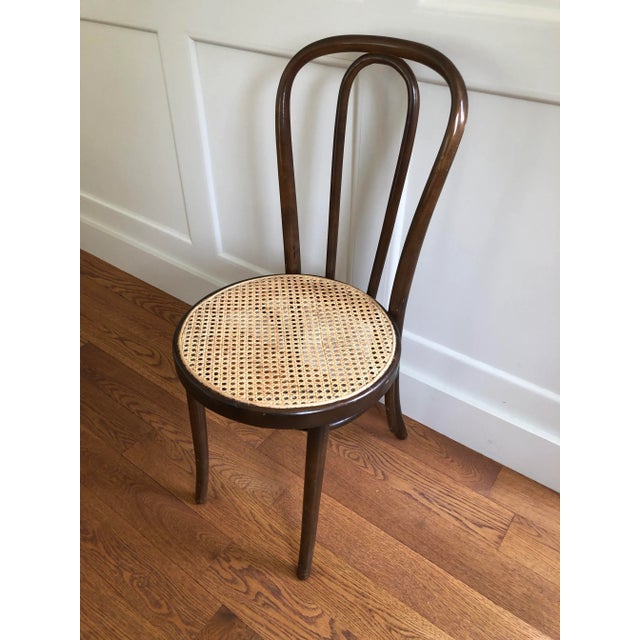 Vintage Bentwood Wood and Caned Side Italian Bistro Chair Chairish