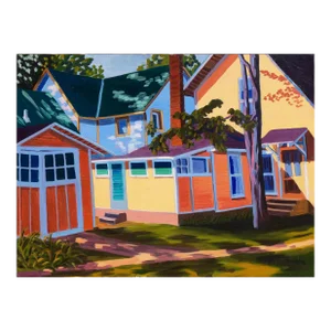 'Sunny Afternoon, Summer Cottages' by Ken Christensen, 1989, Louvre, École Des Beaux-Arts, Michigan State