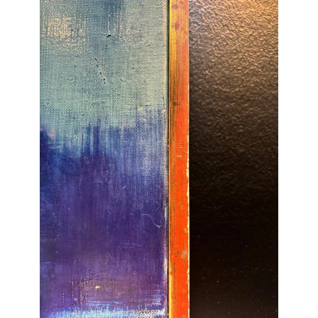 1960s Sergio Cecchi, Navy Blue Scene, Oil on Canvas, 1960s For Sale - Image 5 of 10