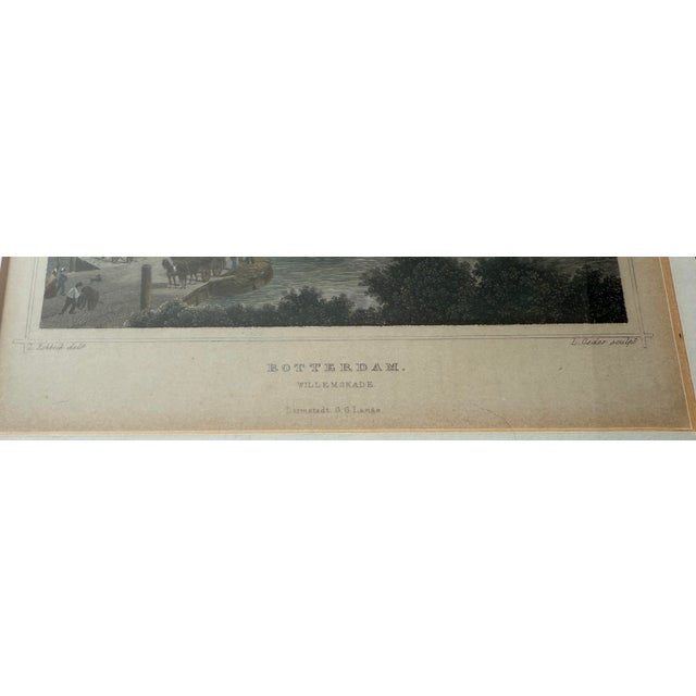 Antique 1860s Colored Steel Engraving From the Netherlands For Sale In Austin - Image 6 of 8