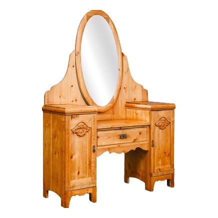Art Nouveau Dressing Table with Mirror For Sale