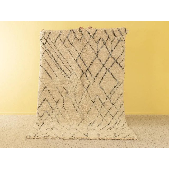 Cream Traditional Patterns Berber Rug For Sale - Image 8 of 8