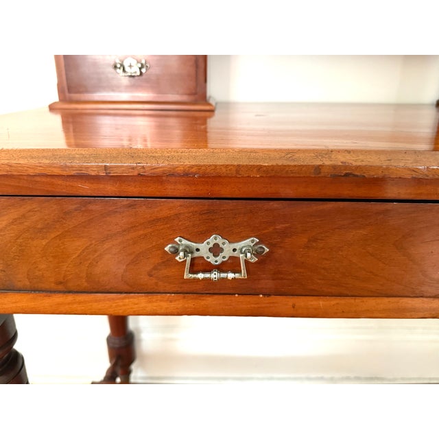 Antique American Vanity Dressing Table Desk With Mirror For Sale - Image 14 of 18