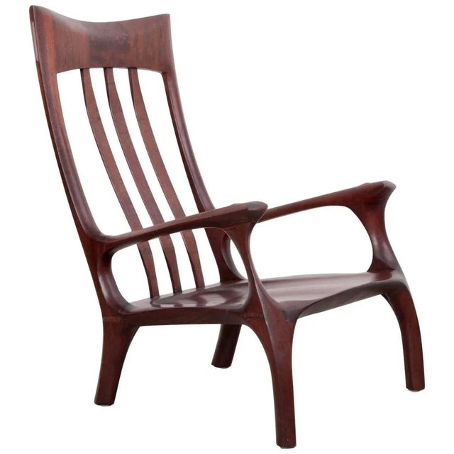 Studio Lounge Chair in Black Walnut by Ben Rouzie, 1960s For Sale - Image 11 of 11