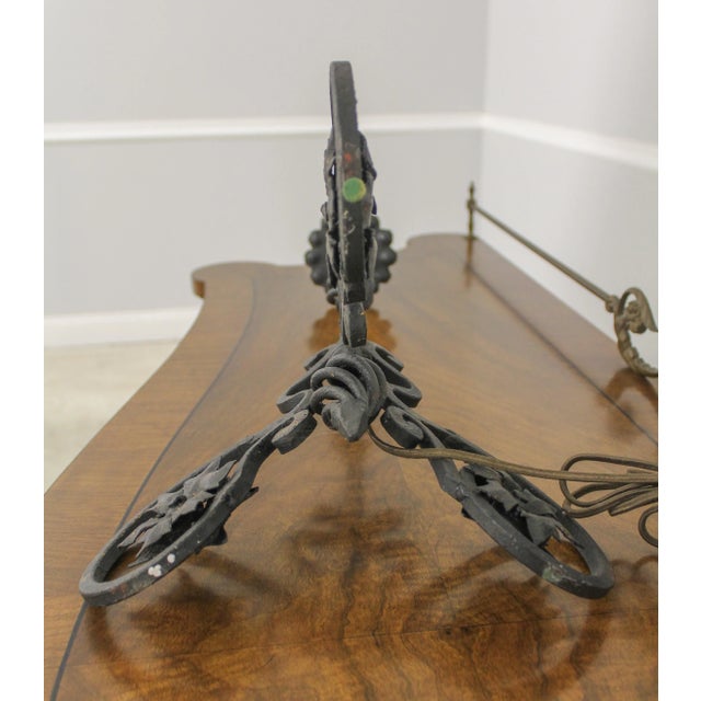 1960s Wrought Iron Candlestick Style Table Lamp For Sale - Image 11 of 12