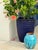 Turquoise Turquoise Drip Italian Ceramic Vase For Sale - Image 8 of 8