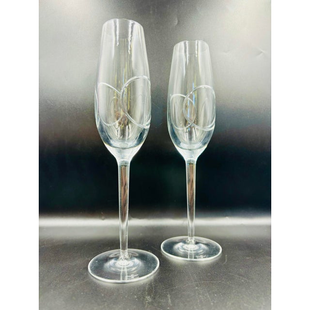Early 21st Century Pristine John Rocha/Waterford Crystal "Circa" Champagne Flutes - Pair For Sale - Image 5 of 12