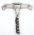 Streamlined Art Deco Sterling Silver (.950) & Silverplate Corkscrew with Monogram 'S', Circa 1930 Sleek, architectural,...