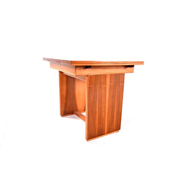 Small Art Deco Walnut Dining Table, 1920s For Sale - Image 3 of 8