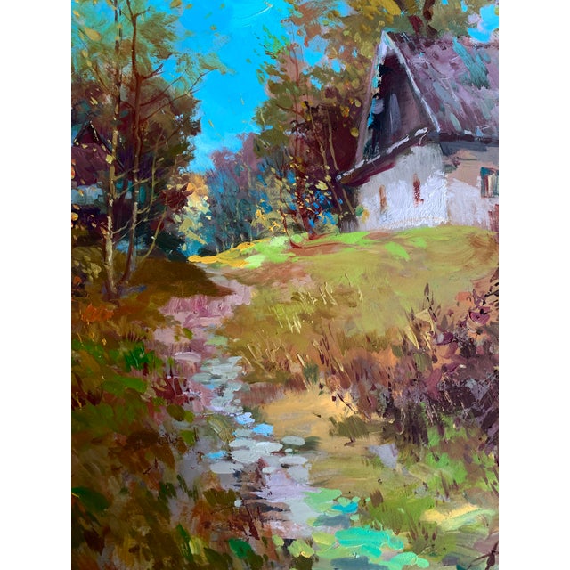 Oil Painting Early Morning in the Village Yuriy Suprunchuk For Sale - Image 10 of 12