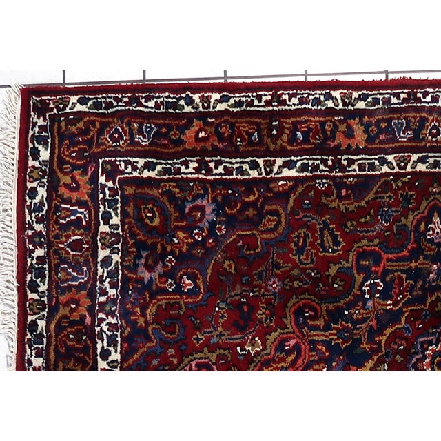 Persian 1970s, Handmade Vintage Persian Hamadan Rug 4.8' X 6.6' For Sale - Image 3 of 7