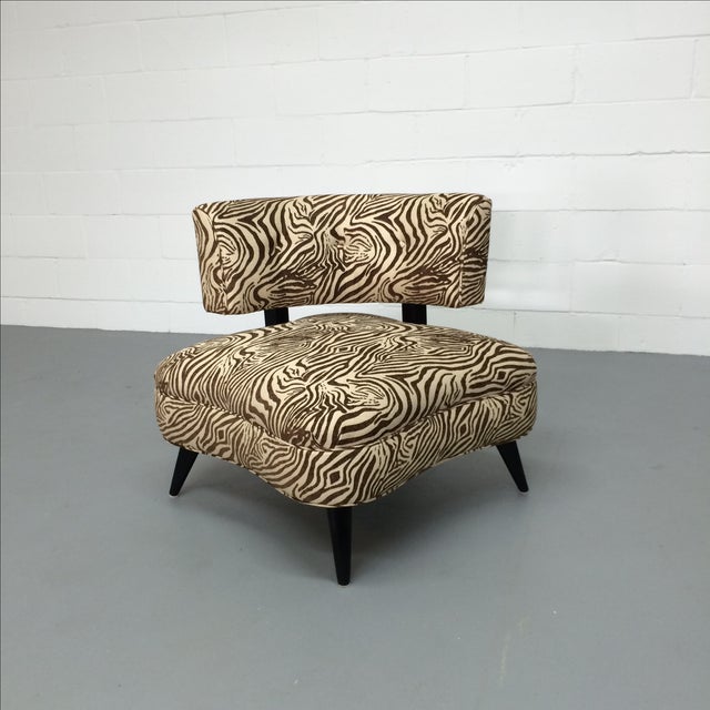Retro Zebra Print Chairs Pair Chairish