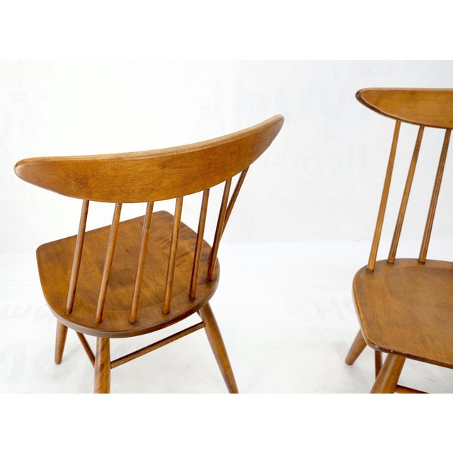 Pair of Mid-Century Modern Solid Maple Conant Ball Russel Right Sid Chairs Mint! For Sale - Image 10 of 16