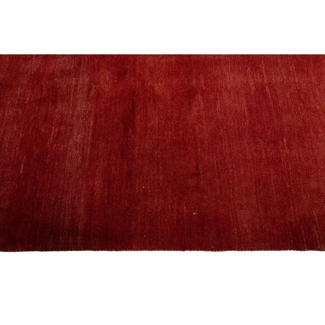 Textile Hand-Knotted Gabbeh Loribaft Rug For Sale - Image 7 of 11