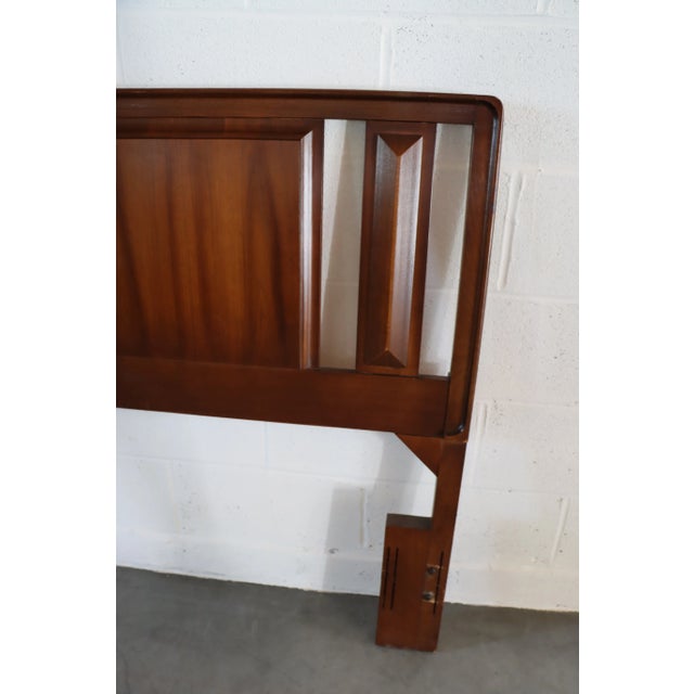 Drexel attributed mid century headboard in Walnut, fits Queen or double.