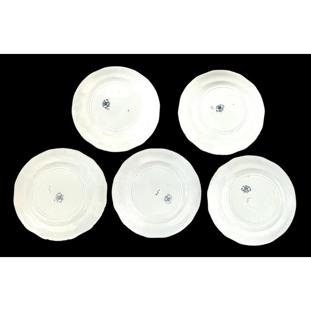 Ashworth Ironstone 5 Gl Ashworth Mason's Ironstone Chinoiserie Dinner Plates. 10 3/8" 1900. For Sale - Image 4 of 5