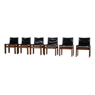Monk Dining Chairs by Afra and Tobia Scarpa for Molteni, Italy, 1974, Set of 6 For Sale