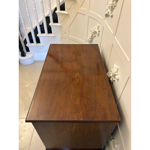 Antique George III Mahogany Chest of Drawers with Brushing Slide, 1800 For Sale - Image 10 of 11