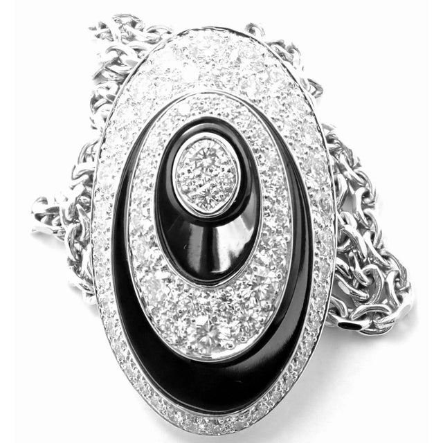 Contemporary Cartier Hypnose 18k White Gold Diamond Silk Cord Chain Necklace For Sale - Image 3 of 10