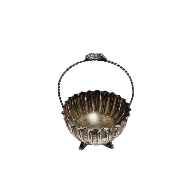 Art Deco Silver Sugar Bowl, 1950s For Sale - Image 4 of 10