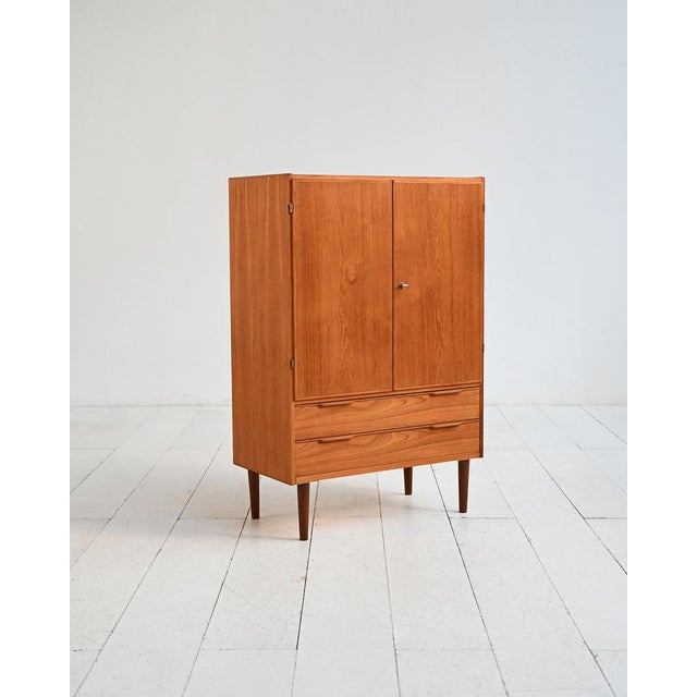 1950s Scandinavian Teak Cabinet with Drawers, 1950s-1960s For Sale - Image 5 of 11