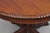 Antique French Empire Carved Mahogany Paw Foot Pedestal Base Round Center Table For Sale - Image 11 of 12