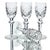 This set of four authentic Waterford Crystal Powerscourt cordial glasses was produced in Ireland during the Late 20th...