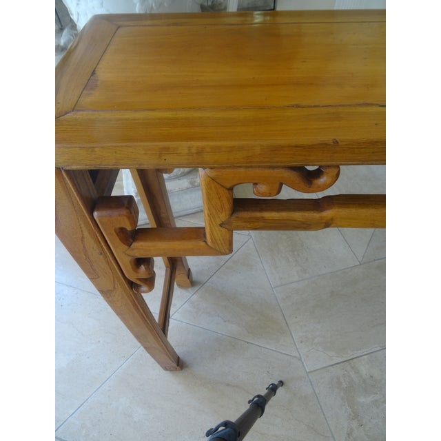 Antique Chinese Ming Style Narrow Console Sofa Table For Sale In Los Angeles - Image 6 of 12