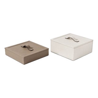 Mati Square Boxes from Pinetti, Set of 2 For Sale