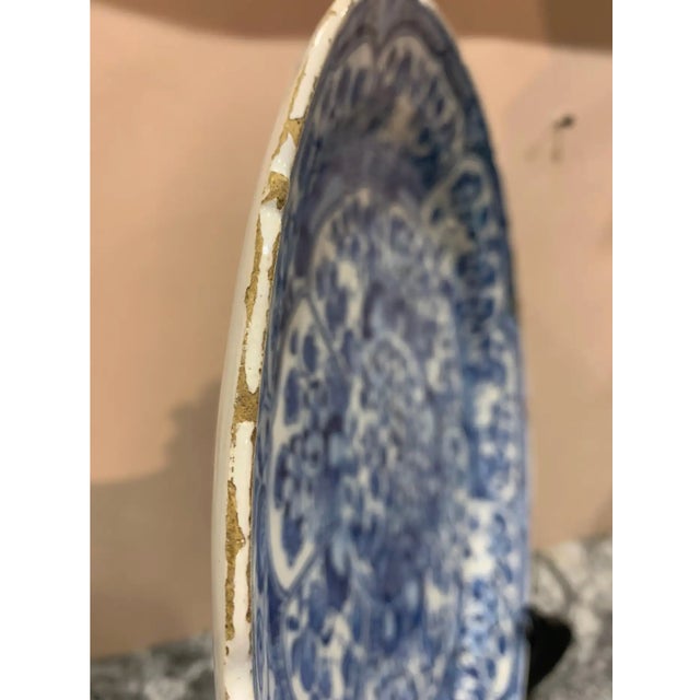 Traditional 18th-19th Century Hand Painted Delft Platter For Sale - Image 3 of 7