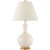 Transitional Christopher Spitzmiller by Visual Comfort Signature Addison Medium Table Lamp in Ivory with Natural Percale Shade For Sale - Image 3 of 3