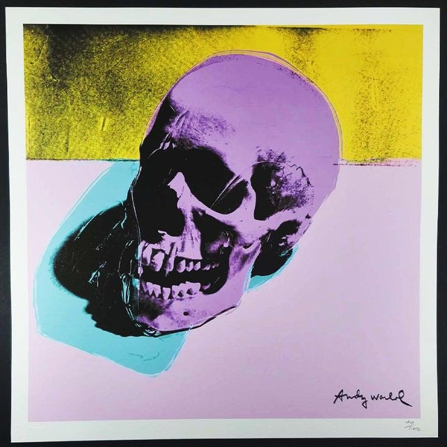 Purple After Andy Warhol, Skull, Lithograph For Sale - Image 8 of 9