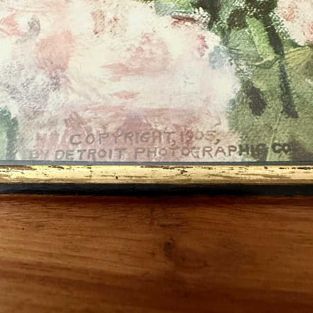 Green "The Mob Cap" Portrait of Woman in Field, George Hitchcock For Sale - Image 8 of 8